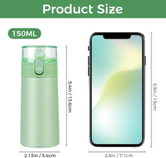 150ml Mini Stainless Steel Water Bottle – Leakproof, Insulated, BPA-Free with Straw