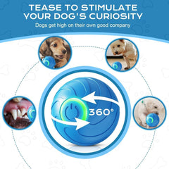 Interactive LED Pet Ball – 360° Automatic Rolling Toy for Dogs & Cats