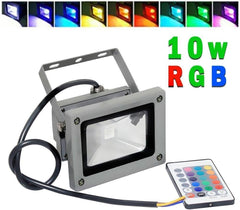 10W RGB Led Floodlight with Remote Control,16 Colour Changing,Waterproof IP65 Energy Saving Security Light