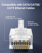 RJ45 Pass Through Crimp Tool Kit with Cat6 Connectors