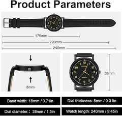 Mens Watches, 39MM Men's Chronograph Watch, Leather Watches Quartz Watch, Business Casual, Elegant Gift for Men