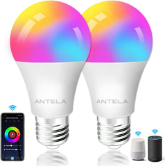 ANWIO GU10 Smart Bulb 5W, Dimmable Color Changing, Alexa & Google Assistant Compatible, 350Lm, 4-Pack