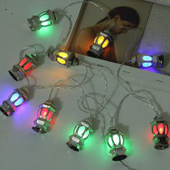 Ramadan Eid Lantern String Lights, Battery Powered LED Mubarak Decorative Lights for Home, Bedroom, Garden & Festival Parties
