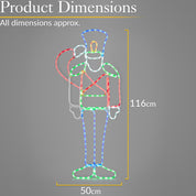 116cm Christmas Nutcracker Soldier LED Rope Light with 252 LEDs