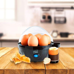Neo 3-in-1 Electric Egg Cooker Boiler Poacher & Omelette Maker with Timer – Black & Clear