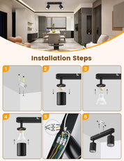 Step-by-step installation guide for a ceiling light fixture in a modern home setting.