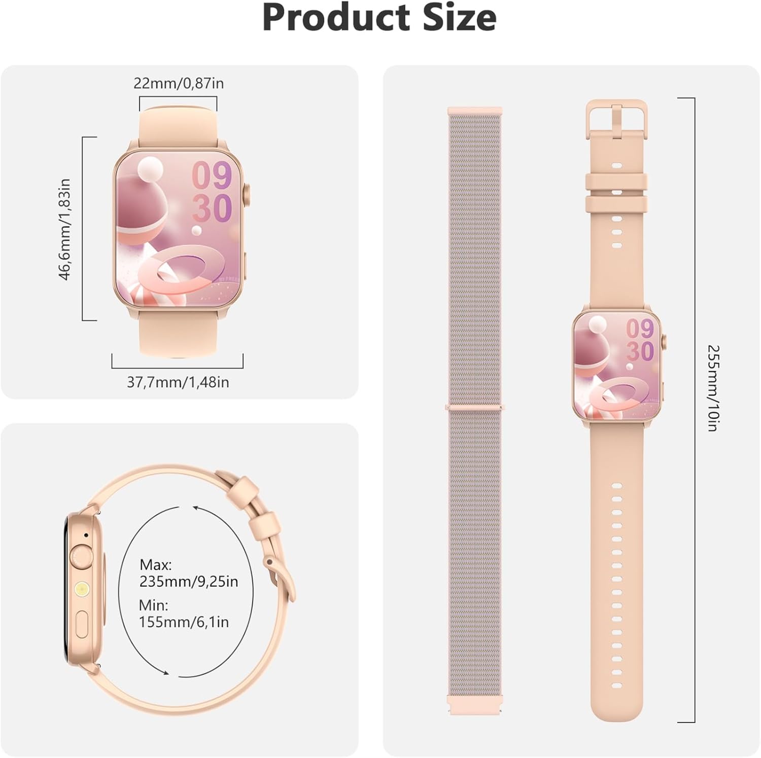 Smart Watch for Women – 1.91" HD, Bluetooth Calls, 120+ Sports Modes