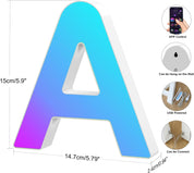 RGB LED Letter Light A USB App Controlled
