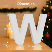 LED Letter W Colour Changing USB Night Light