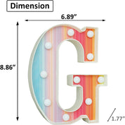 Rainbow LED Marquee Letter G – Color Changing Night Light