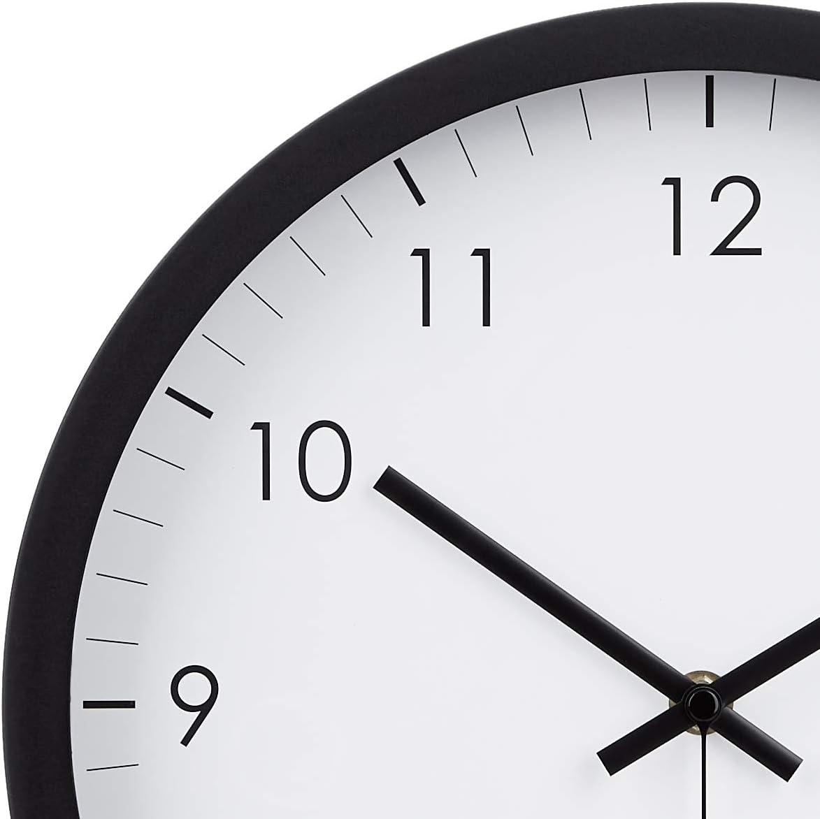 Classic 30cm Silent Wall Clock – Easy Read, Battery Operated, Round Black Design
