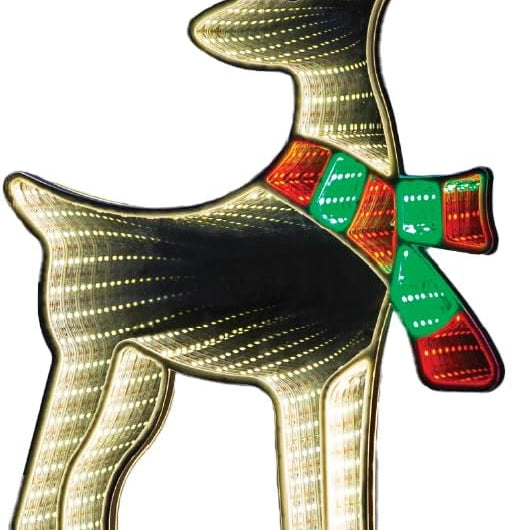 Multi-coloured LED reindeer Christmas decoration
