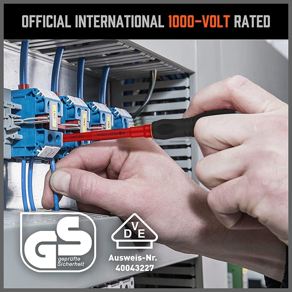 Insulated 10-Piece Electrician Screwdriver Set 1000V