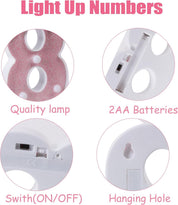 Light Up Letter D LED Pink Night Light