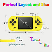 16 Bit HD Handheld Game Console – 100 Built-in Retro Games, 3.0" Screen, Gift for Kids