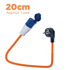 Status 16A UK to European Plug Adapter – 20cm, IP44 Weatherproof