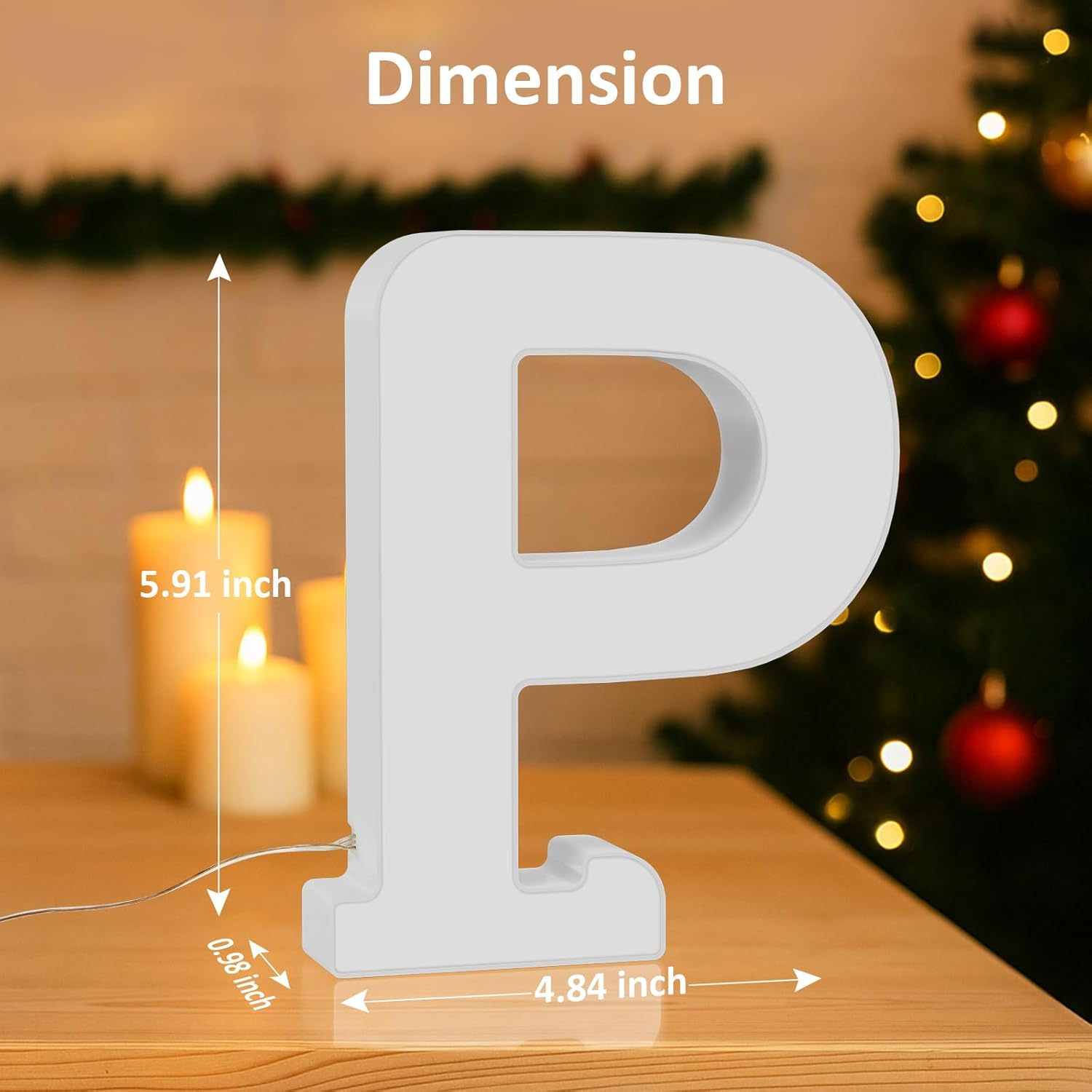 LED Letter P Colour Changing Night Light