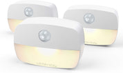 Battery operated LED sensor light warm white