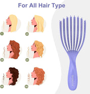 Detangle Hair Brush for Curly Hair – Vent Brush for Styling, Reduces Knots & Breakage