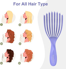 Detangle Hair Brush for Curly Hair – Vent Brush for Styling, Reduces Knots & Breakage