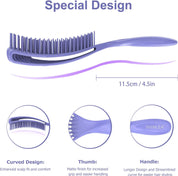 Detangle Hair Brush for Curly Hair – Vent Brush for Styling, Reduces Knots & Breakage
