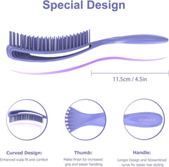 Detangle Hair Brush for Curly Hair – Vent Brush for Styling, Reduces Knots & Breakage