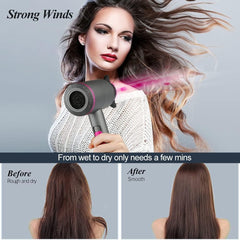 Professional Ionic Hair Dryer – 2 Speed, 3 Heat, Cool Shot with Diffuser & Nozzles