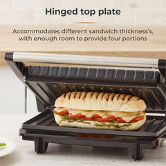 Health Grill & Panini Press 750W with Non-Stick Cerastone Coating