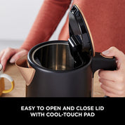 Ninja Perfect Temperature Kettle 1.7L – LED Display, Rapid Boil, Temperature Control & Keep Warm – Black & Copper