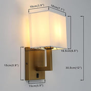 White Linen Wall Sconce - Set of 2 Fabric Wall Lights with Switch Design