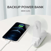 Portable Handheld Fan with 4500mAh Powerbank, Folding Mini USB