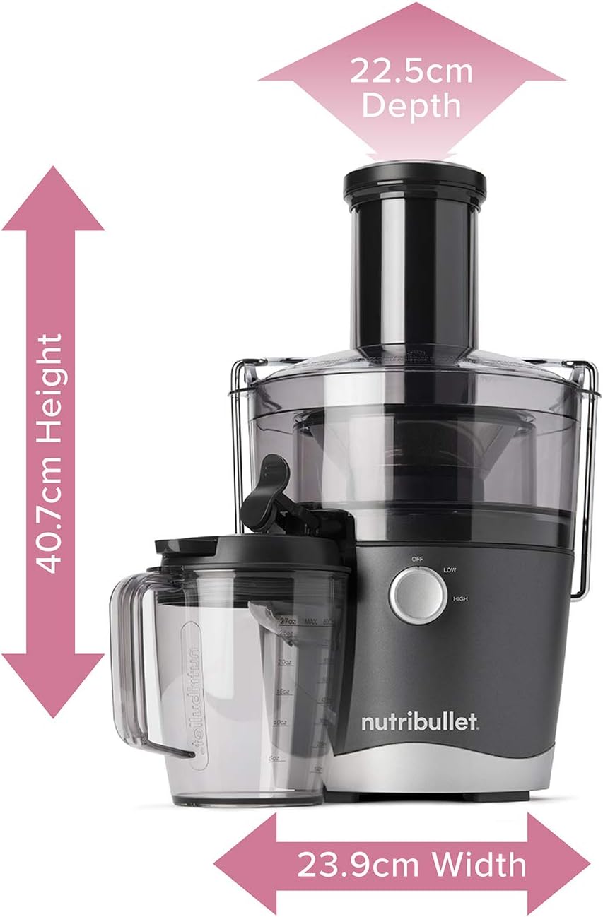 800W Centrifugal Juicer Machine with 1.5L Pulp Basin & 800ml Pitcher