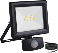 30W Motion Sensor Security Light - 3000 Lumen Super Bright IP65 LED Floodlight, 6500K Cool White with 1.5M Wire