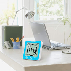 Waterproof Digital Timer & Clock – Bathroom/Kitchen, Thermometer, Hygrometer, Multi-Use