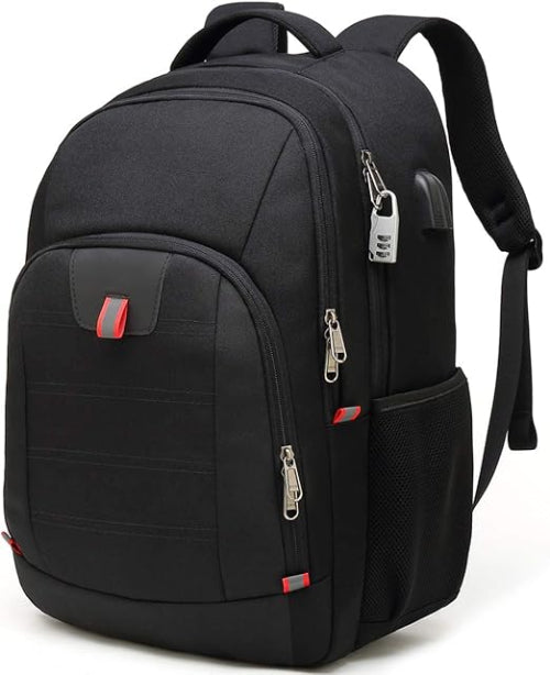 Extra Large Anti-Theft Laptop Backpack with USB Charging Port for Travel & Work