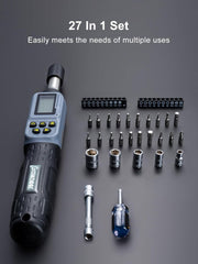 Digital Torque Screwdriver 0.3-6 Nm 27-in-1 Set