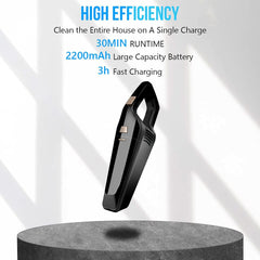 URAQT Handheld Cordless Vacuum Cleaner 120W Wet & Dry – Lightweight Portable Car & Home Hoover