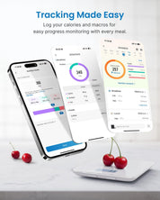 Smart Kitchen Scales with App & Nutrition Calculator – 5kg Food Scale for Baking, Weight Loss, Calorie Counting & Accuracy