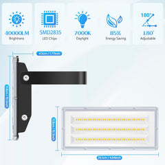 100W LED Flood Light with 10000LM Brightness