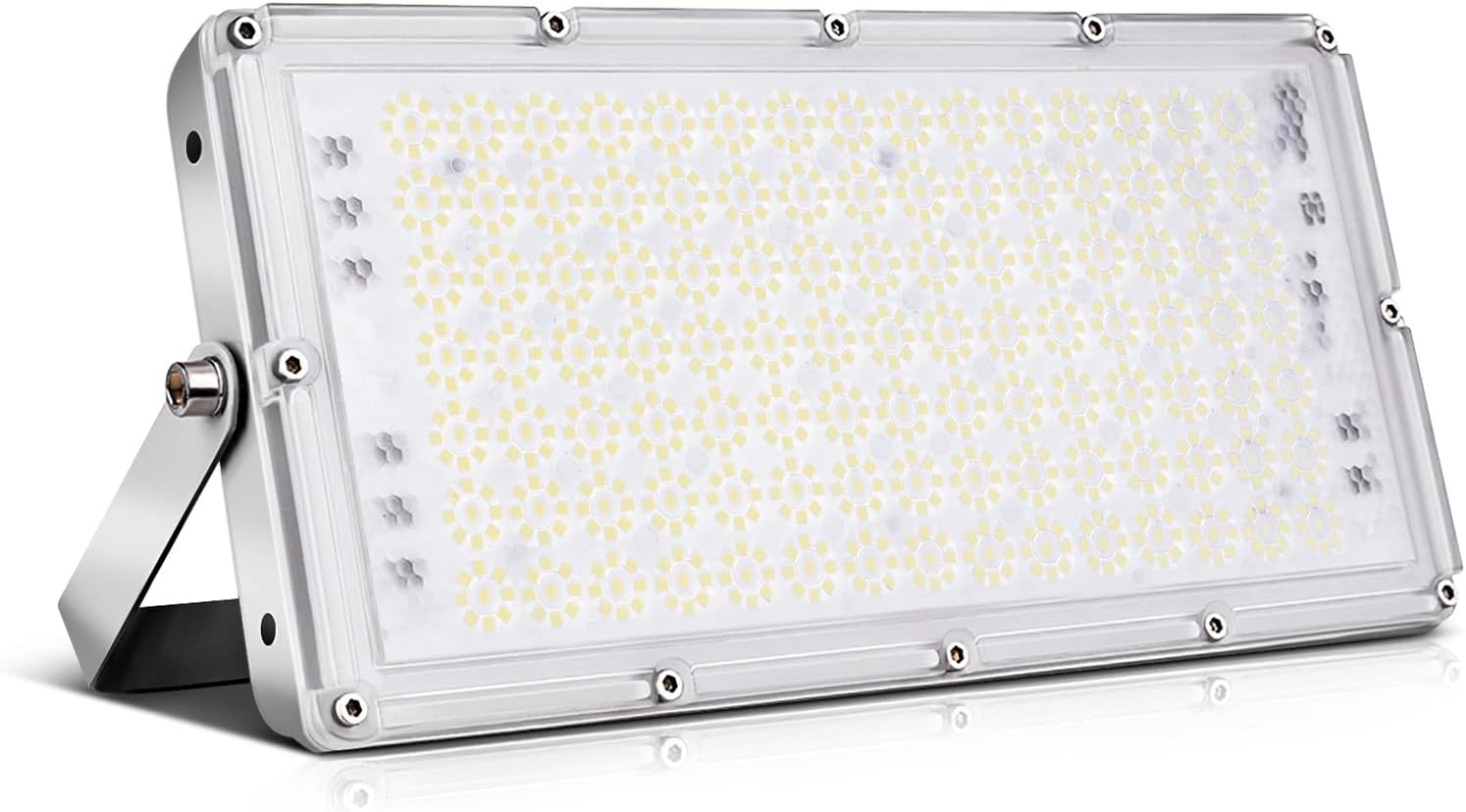 300W LED Flood Lights, 30000LM Super Bright, IP65 Waterproof, 6500K Daylight White, Mains Powered for Garden & Warehouse