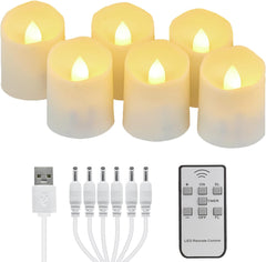 10x30cm Flameless LED Pillar Candles – Real Wax, Flickering, Remote, Battery Operated, Ivory