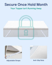 Double Bed Mattress Topper Pad – Thick Comfort Layer with Washable Cover, Certified