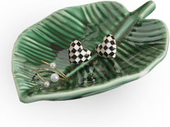 Titanape Green Leaf Trinket Dish – Decorative Jewelry Tray & Key Bowl, Gift for Women