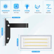 LED Floodlight Outdoor 100W 10000LM Super Bright Waterproof Security Light