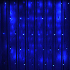 Outdoor/Indoor Fish Net Style Christmas LED Fairy Lights 320 Ocean Blue Lights 3M * 2M, 8 Sparkling Modes with Memory Function