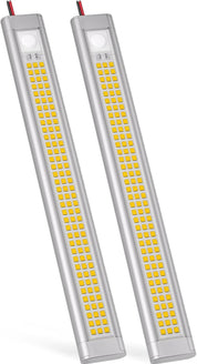 12V LED Light Strip for RV Trailer Truck Van 4000K 2Pack Silver 10.55in