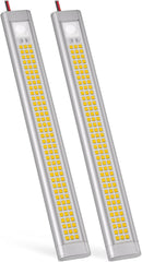 12V LED Light Strip for RV Trailer Truck Van 4000K 2Pack Silver 10.55in