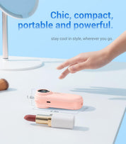 Diveblues Portable Handheld Turbo Fan, 4000mAh Rechargeable Pocket Hand Fan, Up to 16 Hours, Hand Fan with 5 Speeds Powerful Cooling for Travel/Summer/Outdoor/Lash/Purse