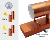 Modern LED Wall Sconce Up & Down Outdoor GU10 Wall Light With PIR Motion Sensor