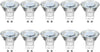 "Lepro GU10 LED Bulbs, 4W (50W Halogen Equivalent), Cool White 5000K, 325LM, 100° Beam, Non-Dimmable, 10-Pack"